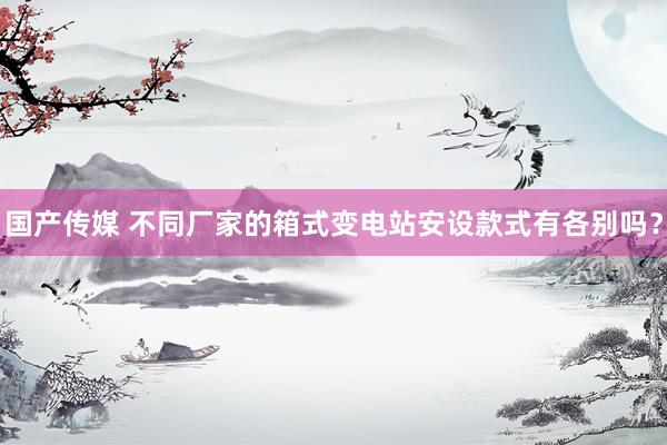 国产传媒 不同厂家的箱式变电站安设款式有各别吗？