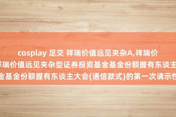 cosplay 足交 祥瑞价值远见夹杂A,祥瑞价值远见夹杂C: 对于召开祥瑞价值远见夹杂型证券投资基金基金份额握有东谈主大会(通信款式)的第一次请示性公告