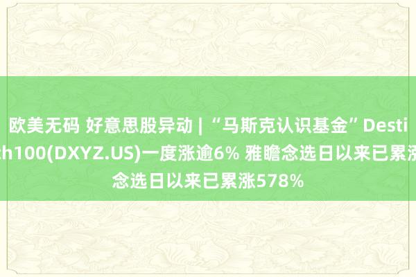欧美无码 好意思股异动 | “马斯克认识基金”Destiny Tech100(DXYZ.US)一度涨逾6% 雅瞻念选日以来已累涨578%