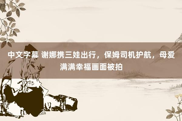 中文字幕 谢娜携三娃出行，保姆司机护航，母爱满满幸福画面被拍