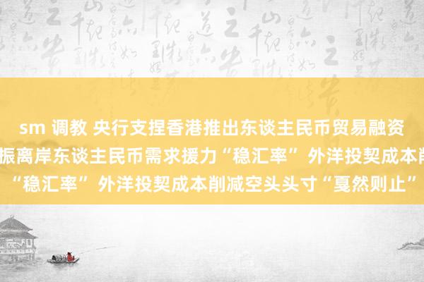 sm 调教 央行支捏香港推出东谈主民币贸易融资流动资金安排 业内：提振离岸东谈主民币需求援力“稳汇率” 外洋投契成本削减空头头寸“戛然则止”
