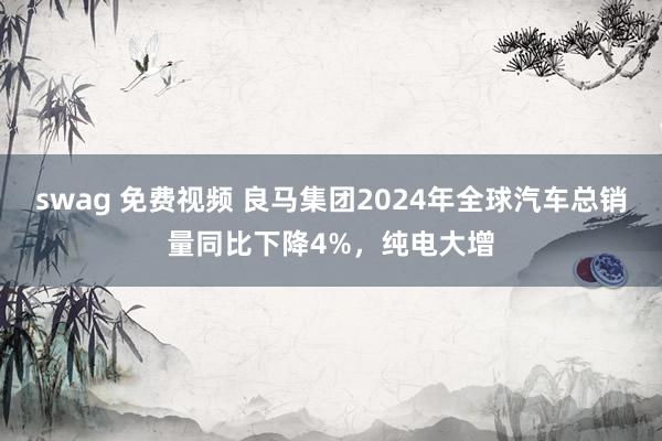 swag 免费视频 良马集团2024年全球汽车总销量同比下降4%，纯电大增