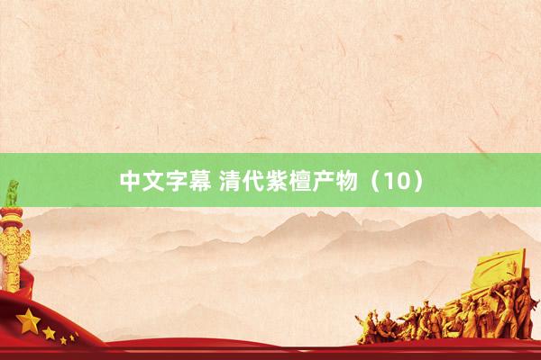 中文字幕 清代紫檀产物（10）