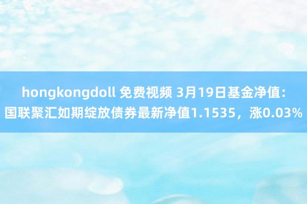 hongkongdoll 免费视频 3月19日基金净值：国联聚汇如期绽放债券最新净值1.1535，涨0.03%