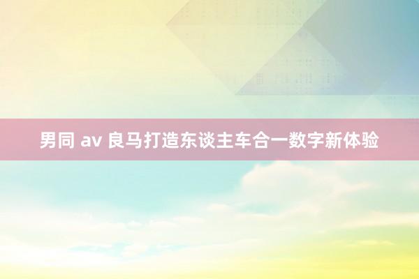 男同 av 良马打造东谈主车合一数字新体验