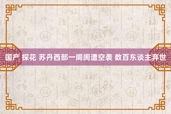 国产 探花 苏丹西部一阛阓遭空袭 数百东谈主弃世