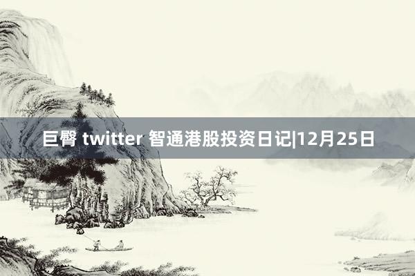 巨臀 twitter 智通港股投资日记|12月25日