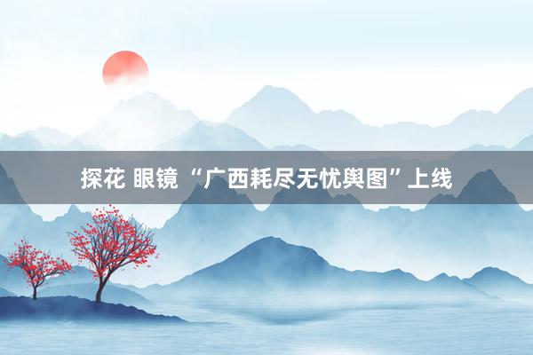 探花 眼镜 “广西耗尽无忧舆图”上线