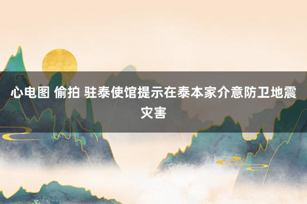 心电图 偷拍 驻泰使馆提示在泰本家介意防卫地震灾害