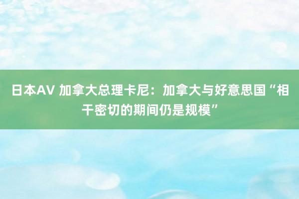 日本AV 加拿大总理卡尼：加拿大与好意思国“相干密切的期间仍是规模”