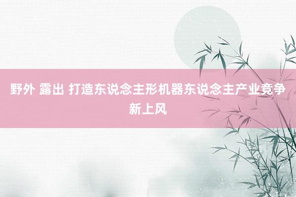 野外 露出 打造东说念主形机器东说念主产业竞争新上风