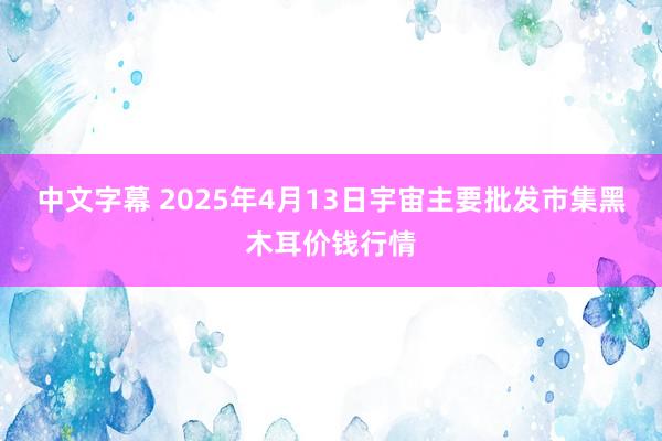 中文字幕 2025年4月13日宇宙主要批发市集黑木耳价钱行情