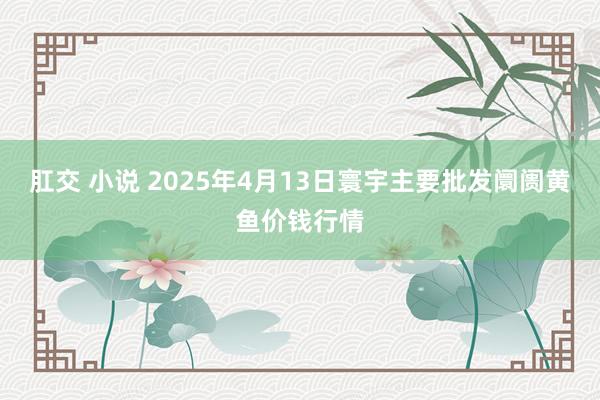 肛交 小说 2025年4月13日寰宇主要批发阛阓黄鱼价钱行情