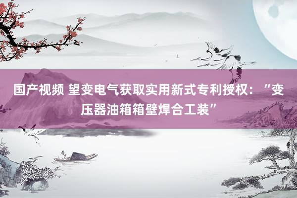 国产视频 望变电气获取实用新式专利授权：“变压器油箱箱壁焊合工装”