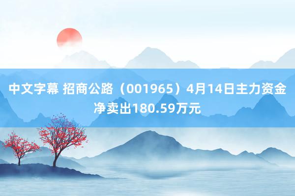 中文字幕 招商公路（001965）4月14日主力资金净卖出180.59万元