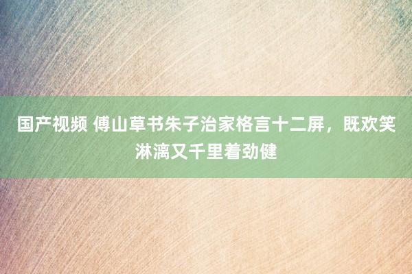 国产视频 傅山草书朱子治家格言十二屏，既欢笑淋漓又千里着劲健