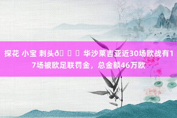 探花 小宝 刺头😅华沙莱吉亚近30场欧战有17场被欧足联罚金，总金额46万欧